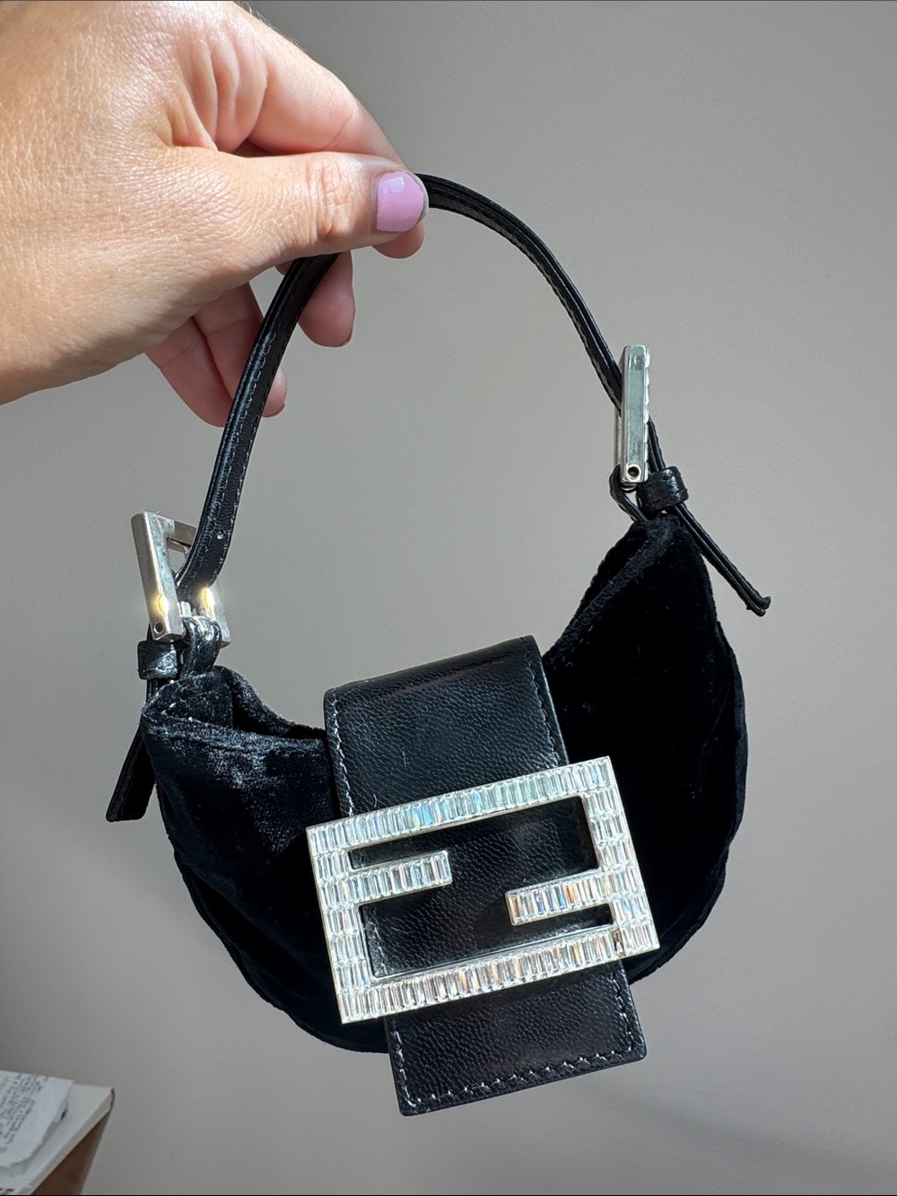 Vintage Fendi Mini Croissant RARE Authentic with COA - Picture 1 of 13